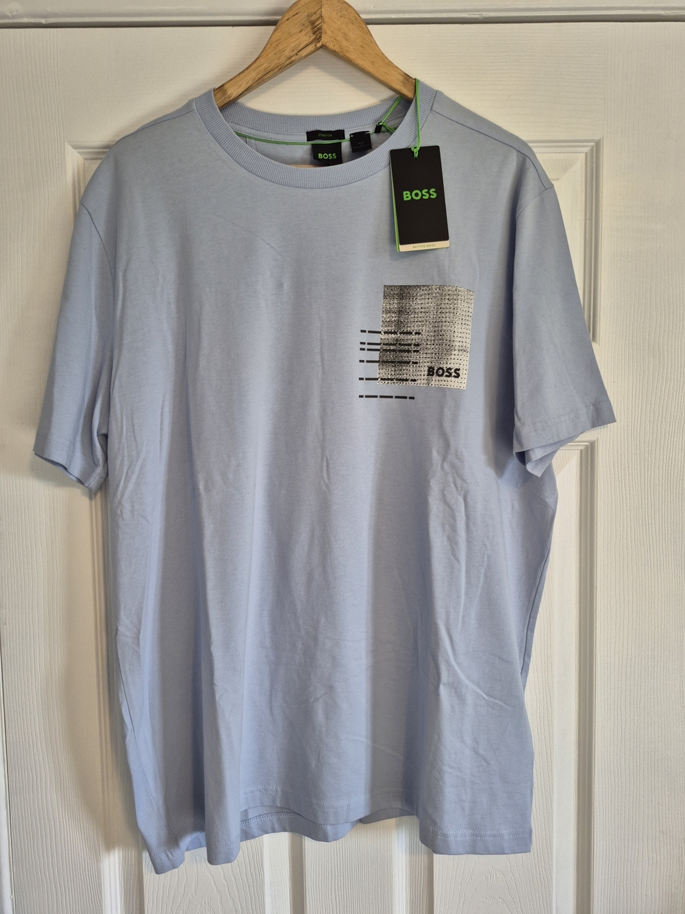 BOSS Light Blue Short-Sleeve Graphic Tee